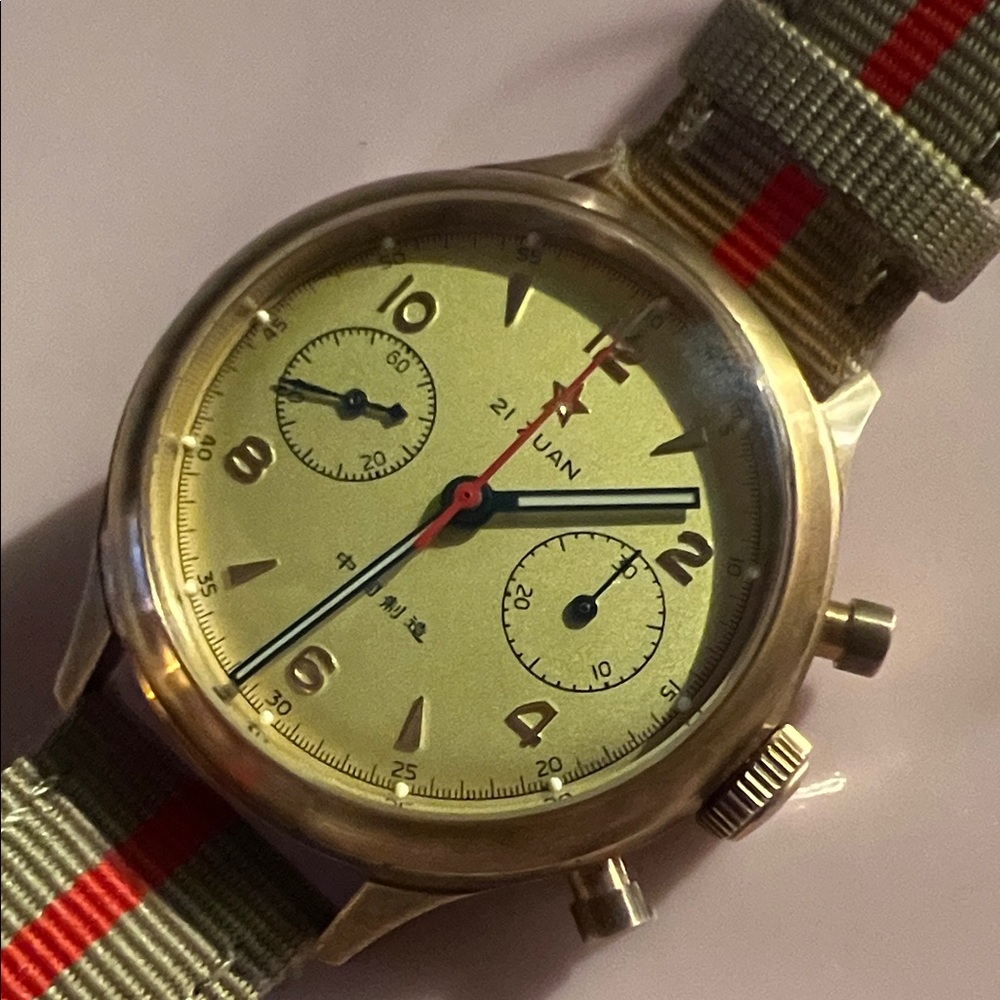 Red Star 1963 Watch with Gold Dial